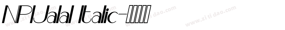 NPIJalal Italic字体转换